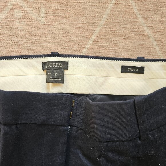 J. Crew Dark navy blue pantsuit work trousers - Picture 9 of 9